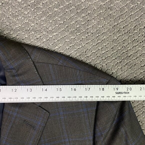 Saks Fifth Avenue Ermenegildo Zegna Cloth Suit 42R Pants 36 Brown Blue Wool - Picture 9 of 16